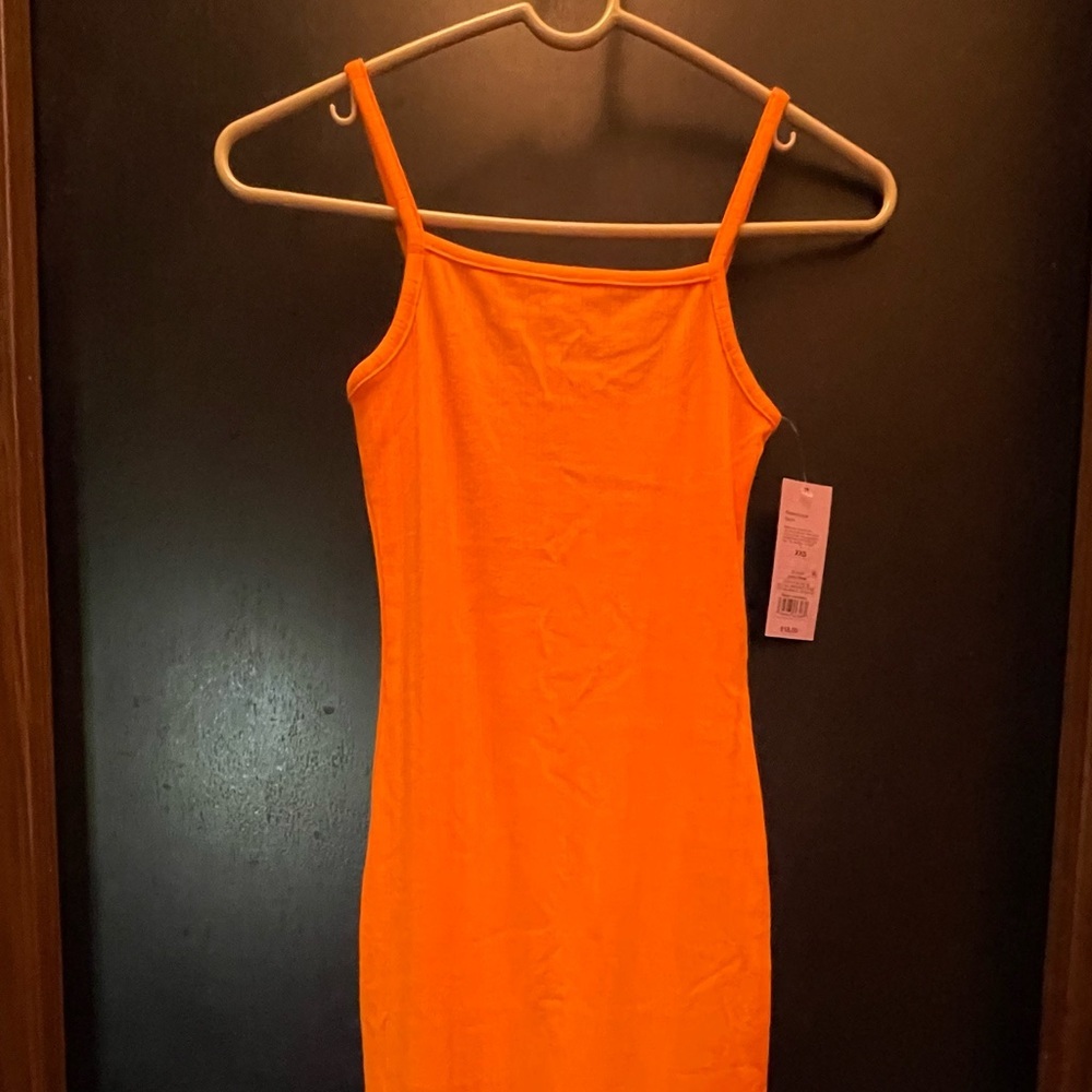 Wild Fable XXS Orange spaghetti strap pencil dress - Picture 1 of 4